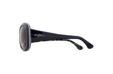 Image of Maui Jim You Move Me Sunglasses,Navy with White Trim &amp; Silk Print Interior,Maui Rose Lens, RS280-52