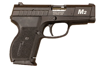 Image of Mauser Rimfire M2 Pistol, .45 ACP, 3.54in barrel, aluminum alloy frame, black plastic grip, recoil operated semi-automatic, combat, 8 round magazine, MR-M2-45-3.54-1-FRRMPG