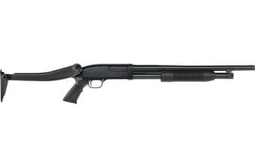 Image of Maverick 88 Security 3in Ati Top-Folding Tactical Pump Shotgun, 12 Gauge, 18.5in BBL, Synthetic Black Stock, Brass Bead Front Sight, 6RD Capacity, Blued, 31027