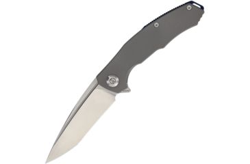Image of Maxace Halictus Blasted Titanium Folding Knife,3.75in,Bohler M390 Steel,Standard Edge,Spear Point,Stonewash,Titanium Handle MAX032