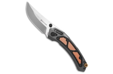 Image of Maxace Knives Maxace Blacklight-01 Frame Lock Knife SW Ti + Copper-Brass Inlays 4.2" Satin, Gray, Bohler M390, adult, BHQ-218273