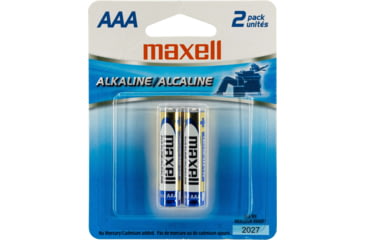 Image of Maxell AAA Alkaline Batteries, Gold, 2 pack, 723807 - LR032BP