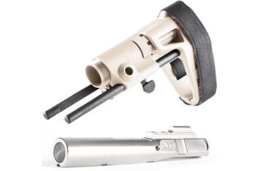 Image of Maxim Defense Industries AR15 Ultimate CQB Pistol Bundle - PDW Brace, CQB Buffer and Spring, FDE with Silver BCG - DEMO