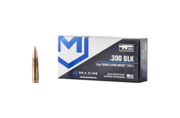 Image of Maxim Defense Industries SBA Short Barrel Ammunition .300 BLK 115 grain TUI, 20 Rounds Rifle Ammo, MXM-49004