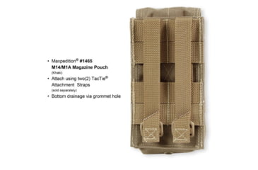 Image of Maxpedition M14/M1A Magazine Pouch, Khaki/Foliage, 3in x 2in x 7in, 1465KF