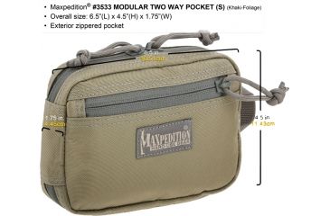 Image of Maxpedition Modular Two Way Pocket, Small, Khaki-Foliage, Khaki-Foliage 3533KF