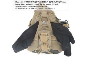 Image of Maxpedition Monsoon S-Type Gearslinger Backpack, Khaki 0485K
