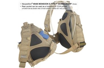 Image of Maxpedition Monsoon S-Type Gearslinger Backpack, Khaki 0485K