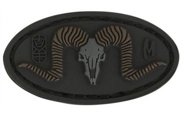 Image of Maxpedition Ram Skull Morale Patch,1.9x1.0in,Stealth RAMSX