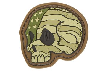 Image of Maxpedition Stars and Stripes Skull Morale Patch,1.6x1.5in,Arid STSKA