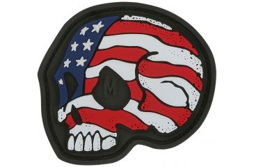 Image of Maxpedition Stars and Stripes Skull Morale Patch,1.6x1.5in,Full Color STSKC