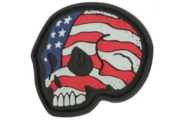 Image of Maxpedition Stars and Stripes Skull Morale Patch,1.6x1.5in,Glow STSKZ