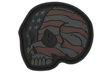 Image of Maxpedition Stars and Stripes Skull Morale Patch,1.6x1.5in,Stealth STSKX