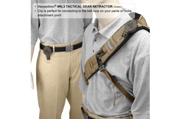 Image of Maxpedition Tactical Gear Retractor Large Clip, Khaki RL3K