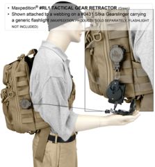 Image of Maxpedition Tactical Gear Retractor Large Clip, Khaki RL3K