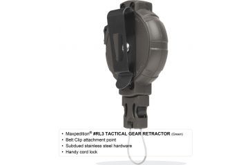 Image of Maxpedition Tactical Gear Retractor Large Clip, Khaki RL3K