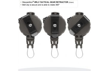 Image of Maxpedition Tactical Gear Retractor Large Clip, Khaki RL3K