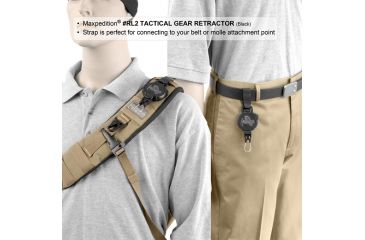 Image of Maxpedition Tactical Gear Retractor Strap, Khaki, Large RL2K