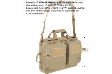 Image of Maxpedition Testudo Laptop Case, Khaki 2260K