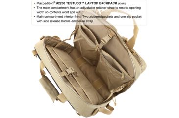Image of Maxpedition Testudo Laptop Case, Khaki 2260K
