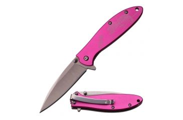 Image of MC Masters Collection Folding Blade, 3.25in, Stainless Steel Blade, Pink Anodized Aluminum Handle MC-A041PK