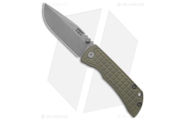 Image of McNees Knives MAC2 Automatic Folding Knife, 3.00in, CPM MagnaCut, Drop Point Blade, Titanium, Green Handle, Frag Atomic, Green/Gray, 6.65 inch, BHQ-185560