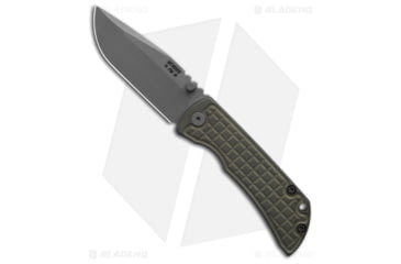 Image of McNees Knives MAC2 Automatic Folding Knife, 3.00in, CPM MagnaCut, Drop Point Blade, Titanium, Green Handle, Frag Ti, Green/Gray, 6.65 inch, BHQ-194117