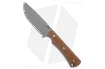 Image of McNees Knives Ridge Runner Fixed Blade Knife, 3.70in, CPM 3V, Drop Point Blade, Micarta, Brown Handle, Brown/Gray, 8.20 inch, BHQ-205849