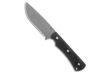 Image of McNees Knives Ridge Runner Fixed Blade Knife, 3.70in, CPM 3V, Drop Point Blade, G-10, Black Handle, Black/Gray, 8.20 inch, BHQ-205848