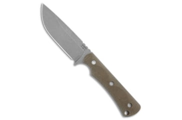 Image of McNees Knives Ridge Runner Fixed Blade Knife, 3.70in, CPM 3V, Drop Point Blade, Micarta, Green Handle, Green/Gray, 8.20 inch, BHQ-205850