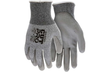 Image of MCR Safety Cut Pro 13-Gauge HyperMax Cut Resistant PU Work Gloves, Gray, 2XL, 92752PUXXL