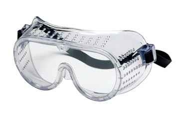 Image of MCR Safety 22 Series Safety Goggles, UV-AF Anti-Fog Coating, Adjustable Rubber Strap, Perforated Frame Direct vent Design, Clear Lens, One Size, 2225R