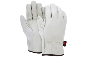 Image of MCR Safety 3201M Leather Drivers Work Gloves, Select Grade Unlined Grain Cow Leather, Straight Thumb, Beige, Medium, 3201M