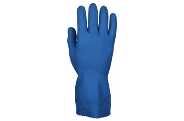Image of MCR Safety 5080B Long Canners Latex Gloves, 18 mil Thickness, 12in Length, Unlined Industry Standard Grade, Blue, Medium, 5080B