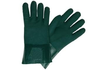 Image of MCR Safety 6422 PVC Coated Work Gloves, Double Dipped with Sandy PVC, Soft Jersey Lining, Hunter Green, Large, 6422