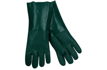 Image of MCR Safety 6424 PVC Coated Work Gloves, Double Dipped with Sandy PVC, Soft Jersey Lining, Hunter Green, Large, 6424