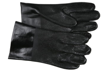 Image of MCR Safety 6510SJ PVC Coated Work Gloves, Double Dipped with Textured PVC, Soft Jersey Lining, Black/White, Large, 6510SJ