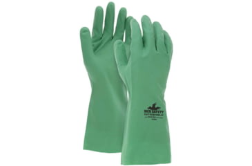 Image of MCR Safety NitriShield Biodegradable Nitrile Gloves, Green, Large, 5380L