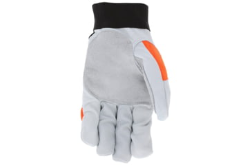 Image of MCR Safety 906DPOM Mechanics Work Gloves, Rugged Grain Goatskin with Cowhide Double Palm, Reinforced Thumb Crotch, Spandex Back, White, Medium, 906DPOM