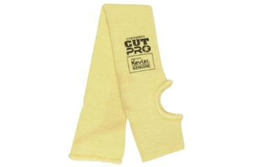 Image of MCR Safety 9378TE Cut Pro Double Ply DuPont Kevlar Competitive Value Cut Resistant Sleeves, Thumb Slot, 18in x 2 1/4in, Yellow, One Size, 9378TE
