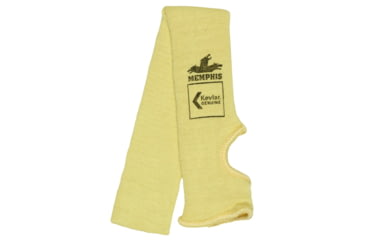 Image of MCR Safety 9378TES Cut Pro Double Ply DuPont Kevlar Competitive Value Cut Resistant Sleeves, Thumb Slot, 18in x 2 1/4in, Yellow, One Size, 9378TES