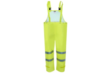 Image of MCR Safety Big Jake PVC/Nomex Flame Resistant Rain Pant, ANSI Class E Hi-Vis Standard, HRC2/CAT2 with ARC Rating ATPV 8.9 cal/cm2., Fluorescent Lime, M, BJ38BPM