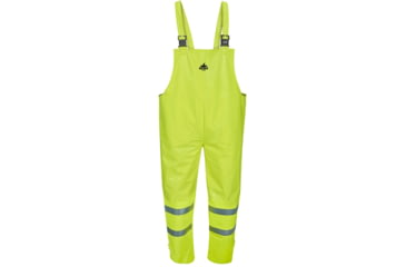 Image of MCR Safety Big Jake PVC/Nomex Flame Resistant Rain Pant, ANSI Class E Hi-Vis Standard, HRC2/CAT2 with ARC Rating ATPV 8.9 cal/cm2., Fluorescent Lime, M, BJ38BPM