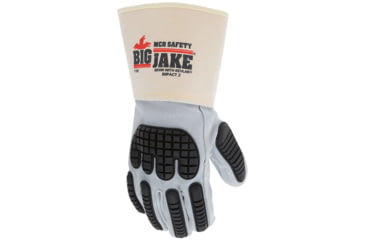 Image of MCR Safety Big Jake Ultimate Protection Premium A+ Side Leather Palm Work Gloves, Gray, Large, 1760L