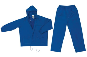 Image of MCR Safety Challenger Series 2 Piece Waterproof Rain Suit, .18mm PVC/Nylon, Blue, 2X, 7032X2