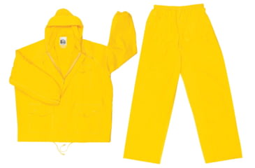 Image of MCR Safety Challenger Series 2 Piece Waterproof Rain Suit, .18mm PVC/Nylon, Yellow, 2X, 7002X2