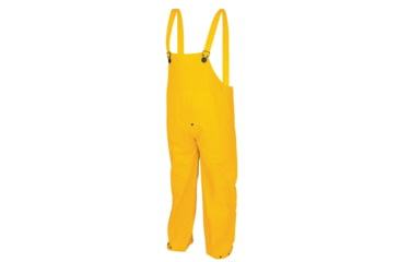 Image of MCR Safety Classic Plus Series 3 Piece Waterproof Rain Suit, .35mm PVC/Poly, Corduroy Collar, Detachable Hood and Bib Pants, Yellow, M, 2403M