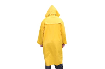 Image of MCR Safety Classic Plus Series Waterproof Raincoat, .35mm PVC/Poly, Detachable Hood and Corduroy Collar, Yellow, S, 240CS