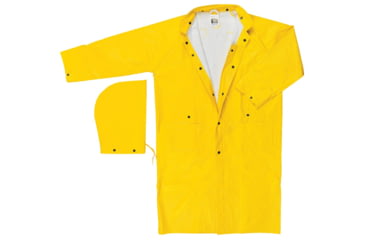 Image of MCR Safety Commodore Series 2 Piece Waterproof Raincoat, PVC/Non-Woven Poly/Nylon, Detachable Hood, Yellow, 2X, 600CX2
