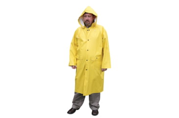 Image of MCR Safety Commodore Series 2 Piece Waterproof Raincoat, PVC/Non-Woven Poly/Nylon, Detachable Hood, Yellow, 2X, 600CX2